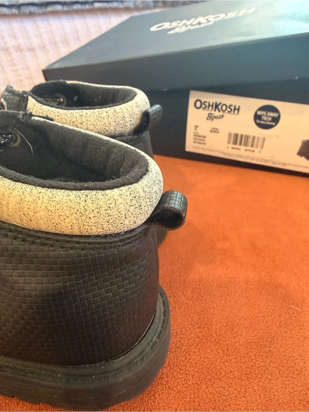 OshKosh B'gosh Black Kids Lace-Up Boots